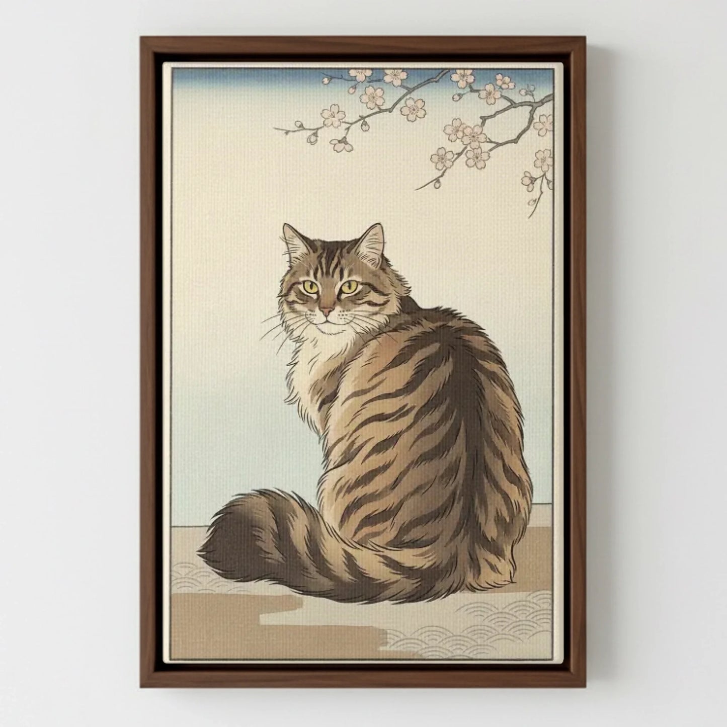 Framed Canvas Walnut Mockup Frontal