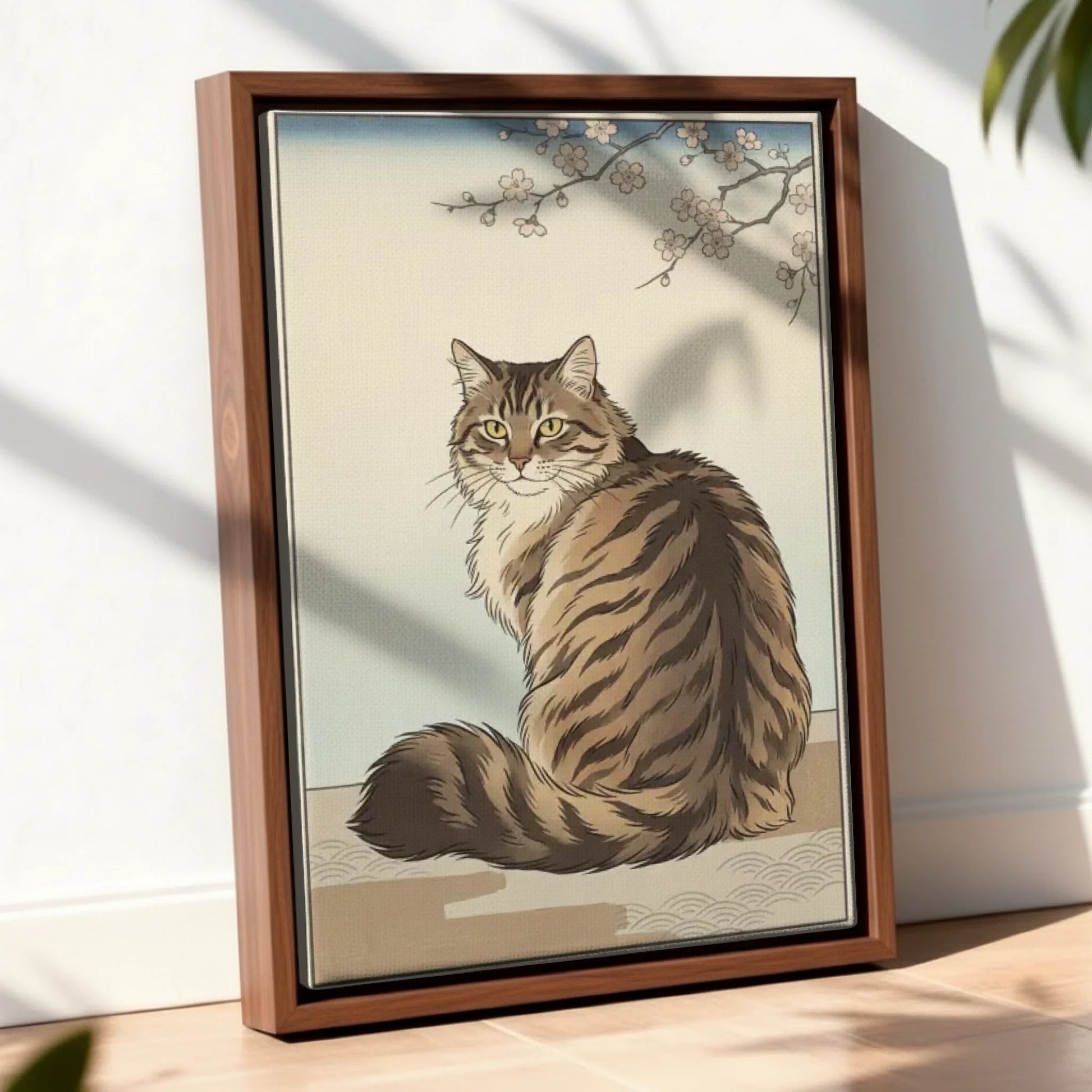 Framed Canvas Walnut Mockup Site