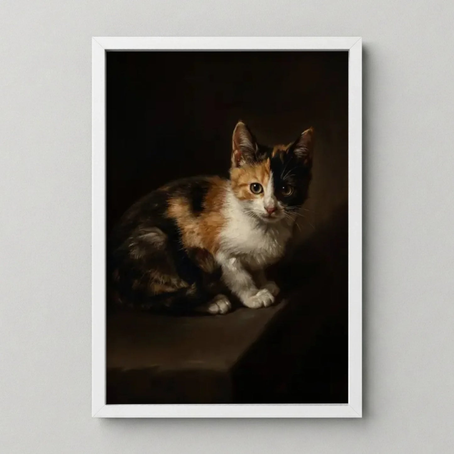 Poster Framed White Mockup