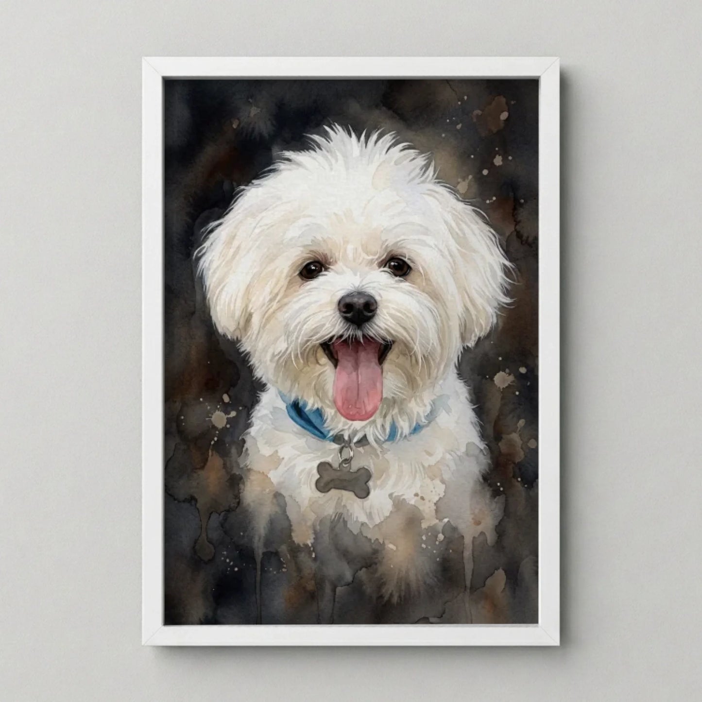 Poster Framed White Mockup