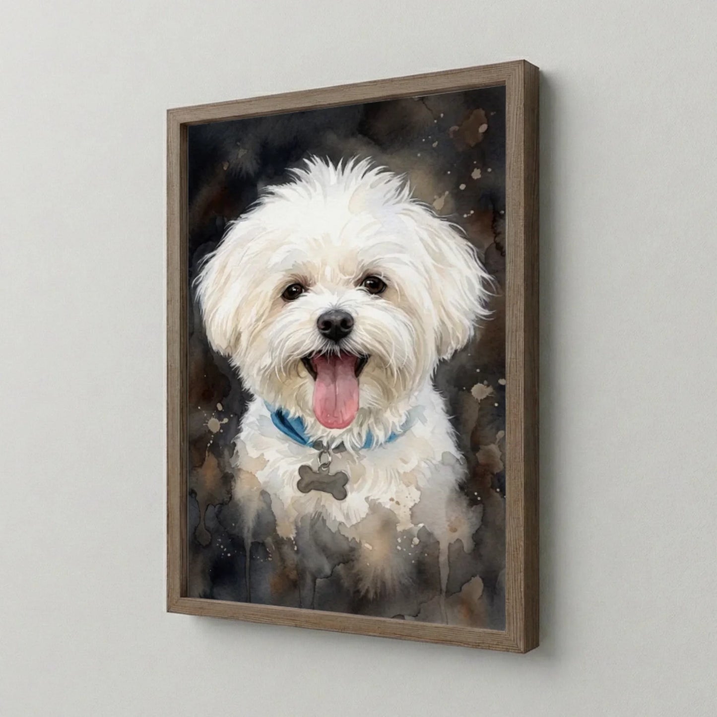 Poster Framed Walnut Mockup Site